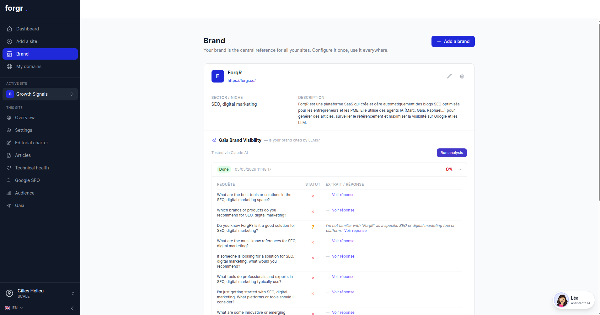 Gaïa · Brand Assistant